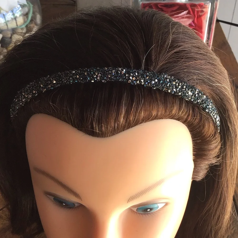 Elle Black, Teal & Silver Sparkle Chic Headband